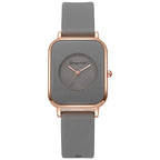 Casual square-shaped, elegant quartz silicone strap student watches. nowadaysfashion
