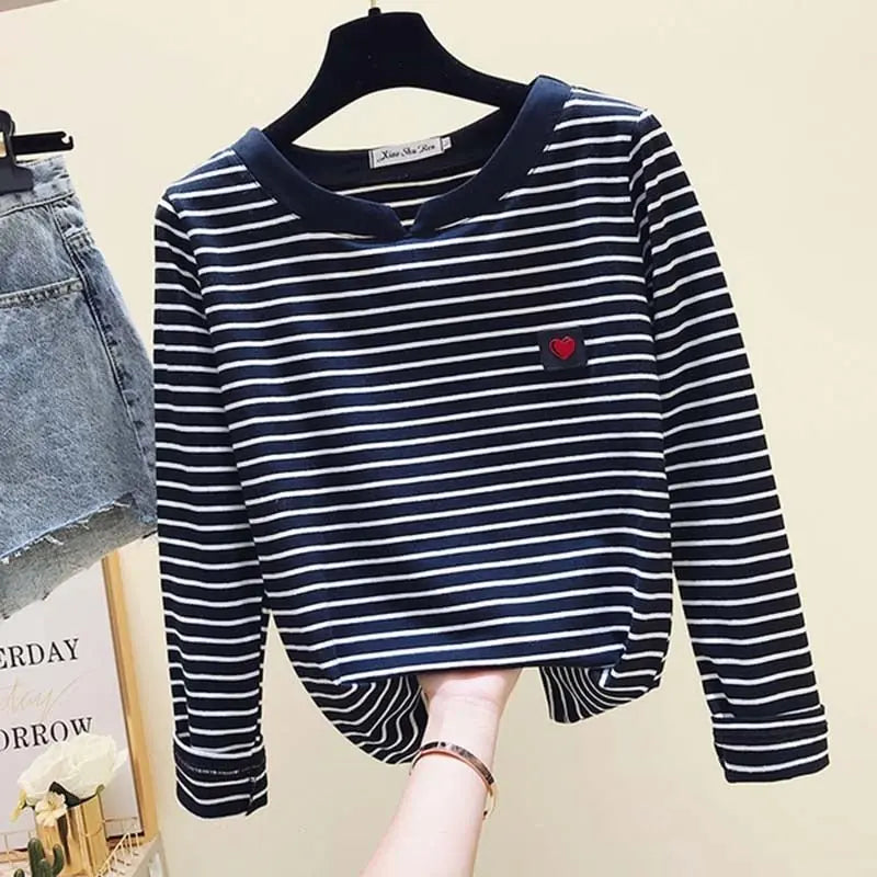 Casual Women T-Shirt Long Sleeve Style Slim Basic Cotton Tshirt Top Womens Clothing - Blade & Thread