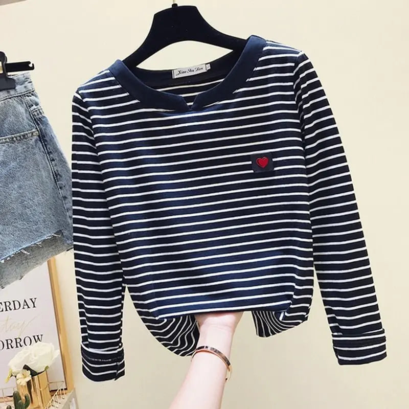 Casual Women T-Shirt Long Sleeve Style Slim Basic Cotton Tshirt Top Womens Clothing - Blade & Thread