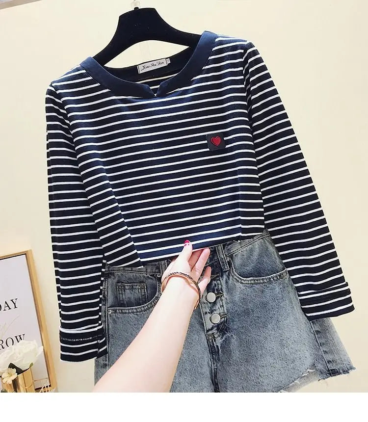 Casual Women T-Shirt Long Sleeve Style Slim Basic Cotton Tshirt Top Womens Clothing - Blade & Thread