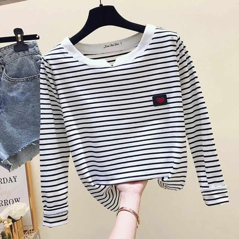 Casual Women T-Shirt Long Sleeve Style Slim Basic Cotton Tshirt Top Womens Clothing - Blade & Thread
