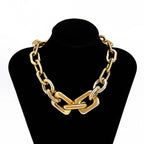 CCB Material Exaggerated Big Choker Necklace Collar for Women Hiphop Chunky Chain Necklace nowadaysfashion