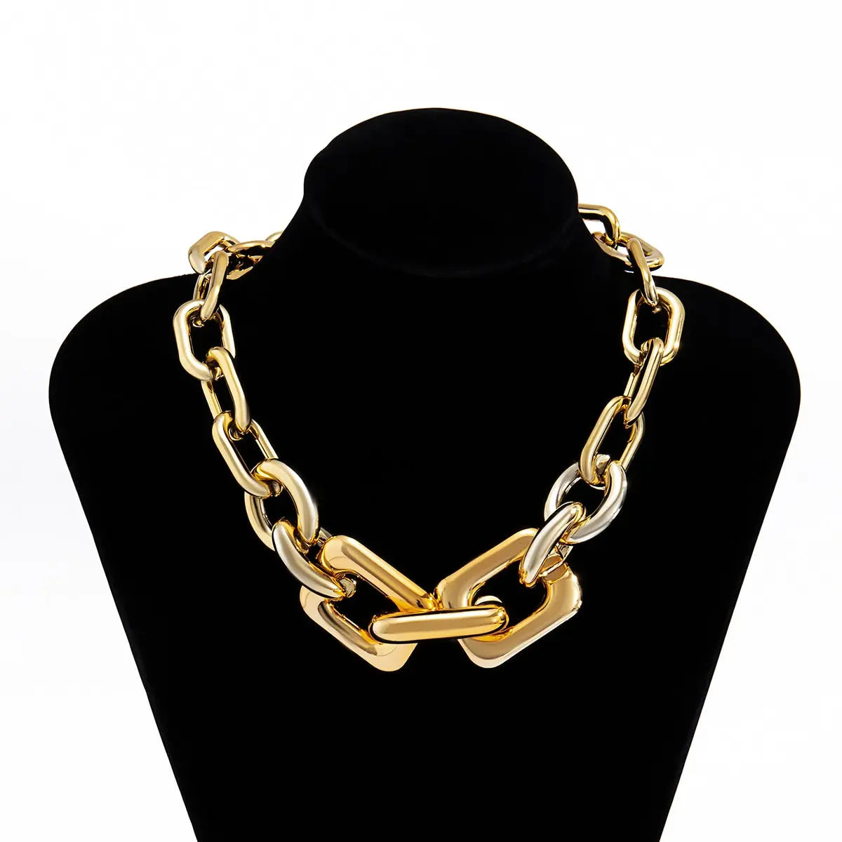 CCB Material Exaggerated Big Choker Necklace Collar for Women Hiphop Chunky Chain Necklace nowadaysfashion