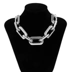 CCB Material Exaggerated Big Choker Necklace Collar for Women Hiphop Chunky Chain Necklace nowadaysfashion