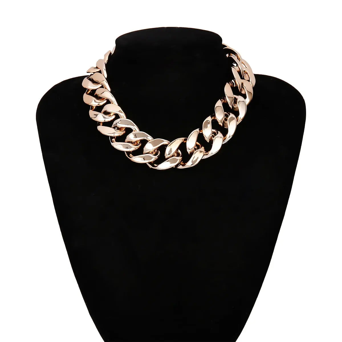 CCB Material Exaggerated Big Choker Necklace Collar for Women Hiphop Chunky Chain Necklace nowadaysfashion