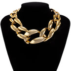 CCB Material Exaggerated Big Choker Necklace Collar for Women Hiphop Chunky Chain Necklace nowadaysfashion