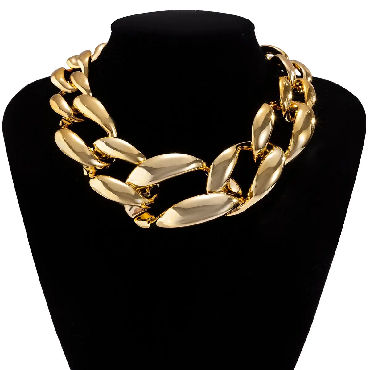 CCB Material Exaggerated Big Choker Necklace Collar for Women Hiphop Chunky Chain Necklace nowadaysfashion