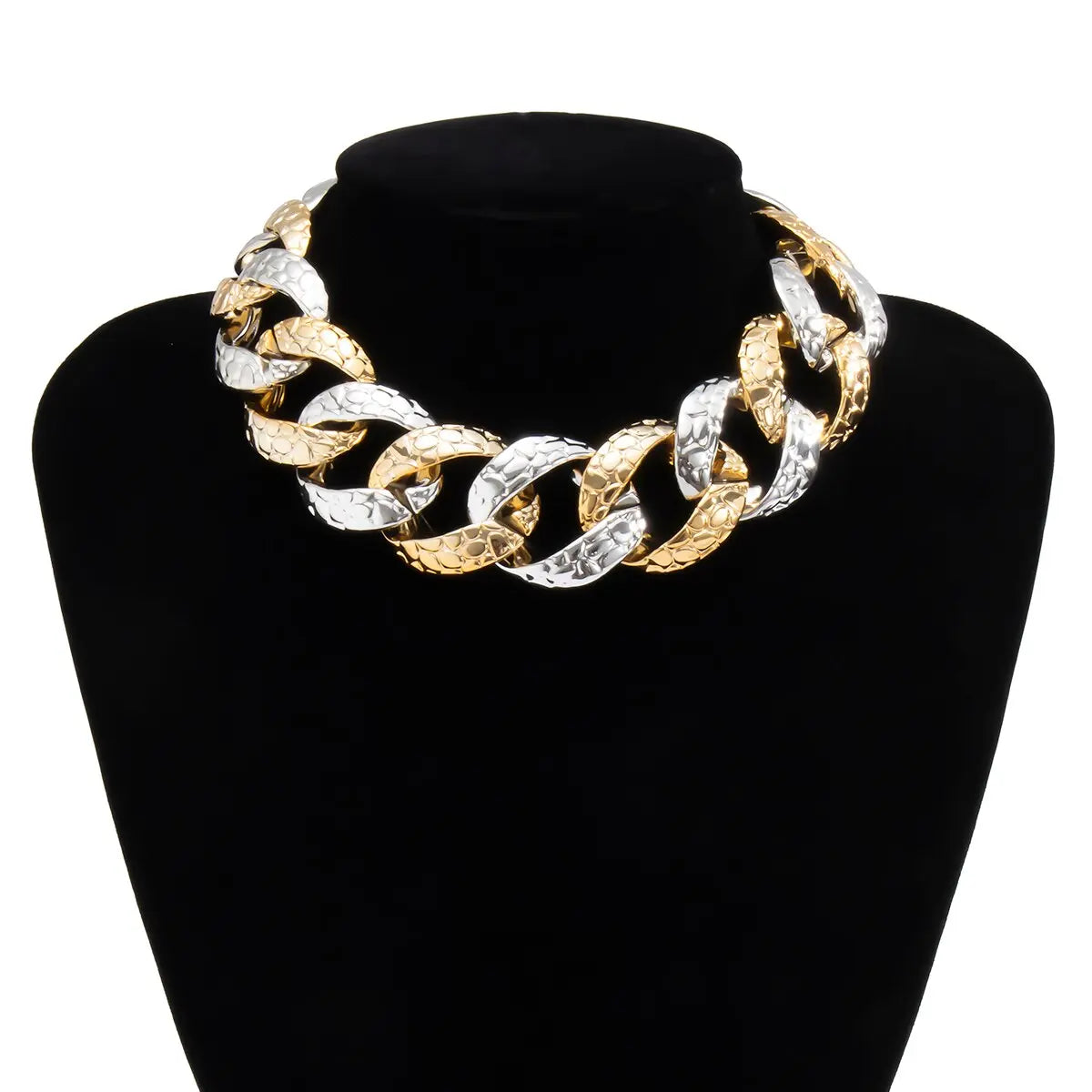CCB Material Exaggerated Big Choker Necklace Collar for Women Hiphop Chunky Chain Necklace nowadaysfashion