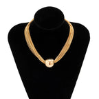 CCB Material Exaggerated Big Choker Necklace Collar for Women Hiphop Chunky Chain Necklace nowadaysfashion