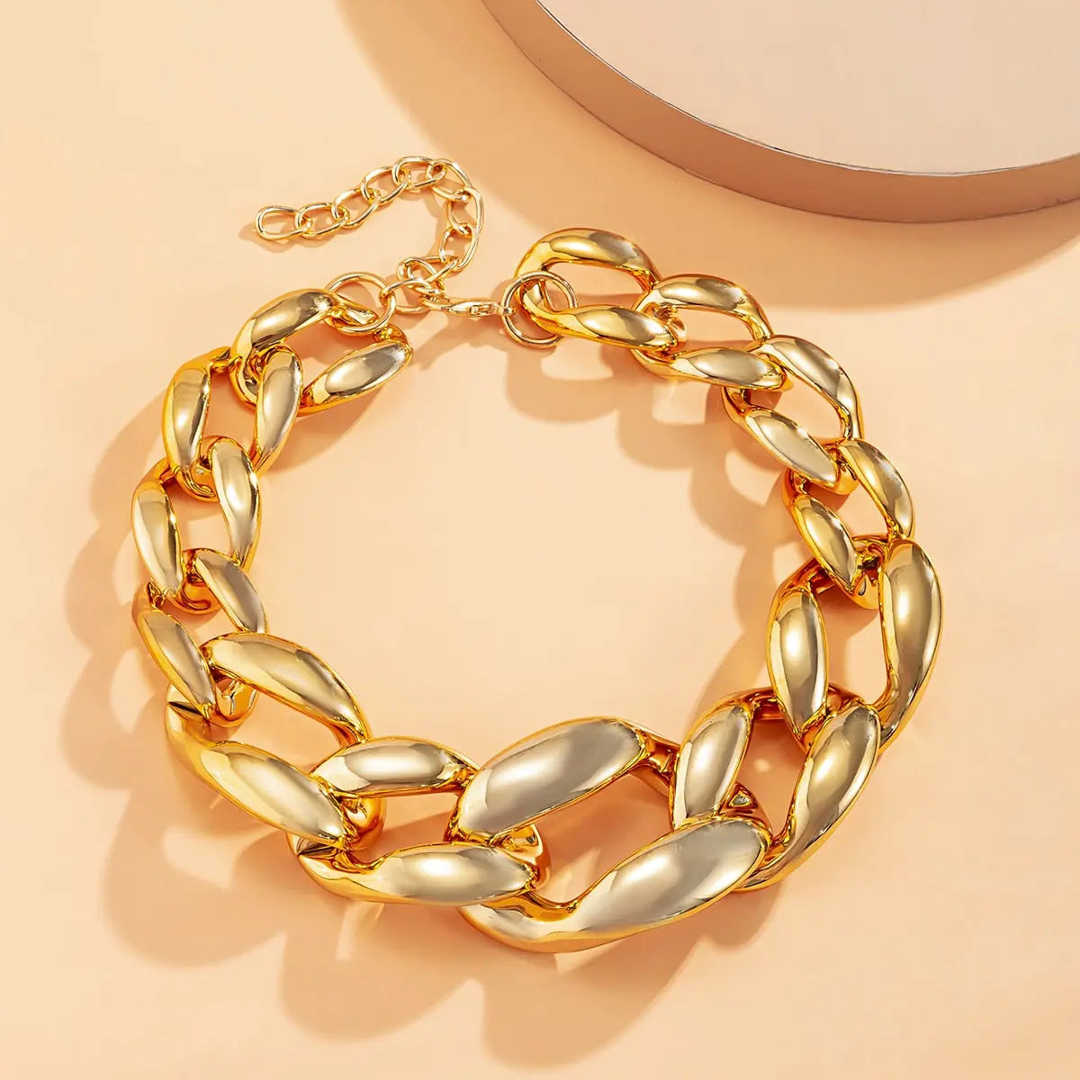 CCB Material Exaggerated Big Choker Necklace Collar for Women Hiphop Chunky Chain Necklace nowadaysfashion