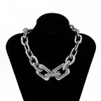 CCB Material Exaggerated Big Choker Necklace Collar for Women Hiphop Chunky Chain Necklace nowadaysfashion