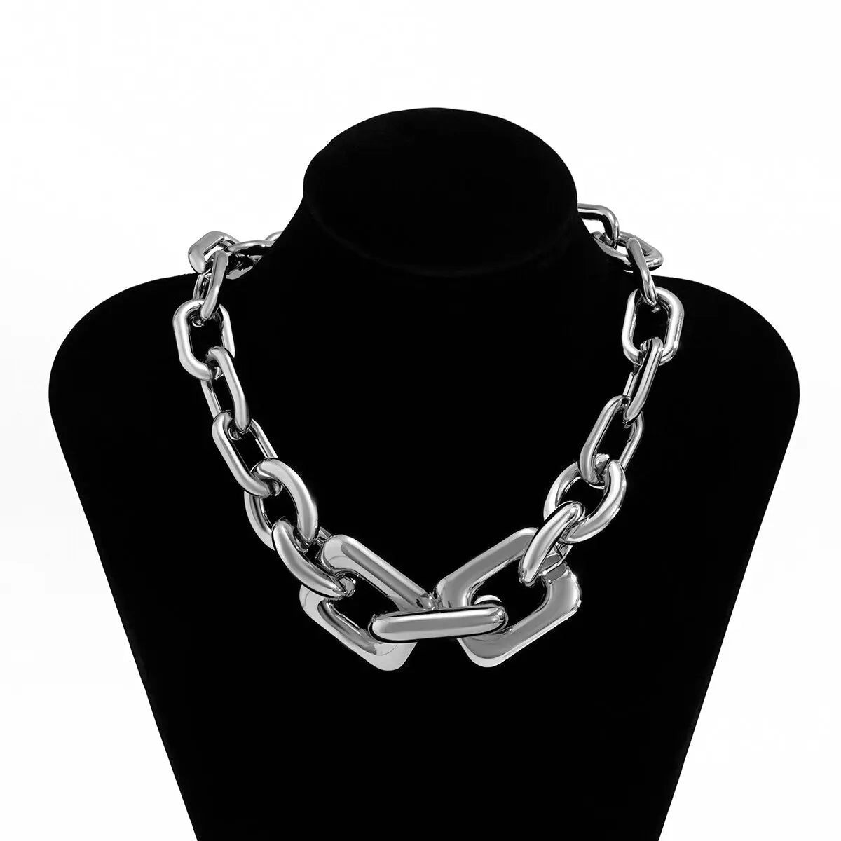 CCB Material Exaggerated Big Choker Necklace Collar for Women Hiphop Chunky Chain Necklace nowadaysfashion