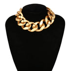 CCB Material Exaggerated Big Choker Necklace Collar for Women Hiphop Chunky Chain Necklace nowadaysfashion