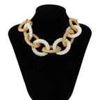 CCB Material Exaggerated Big Choker Necklace Collar for Women Hiphop Chunky Chain Necklace nowadaysfashion