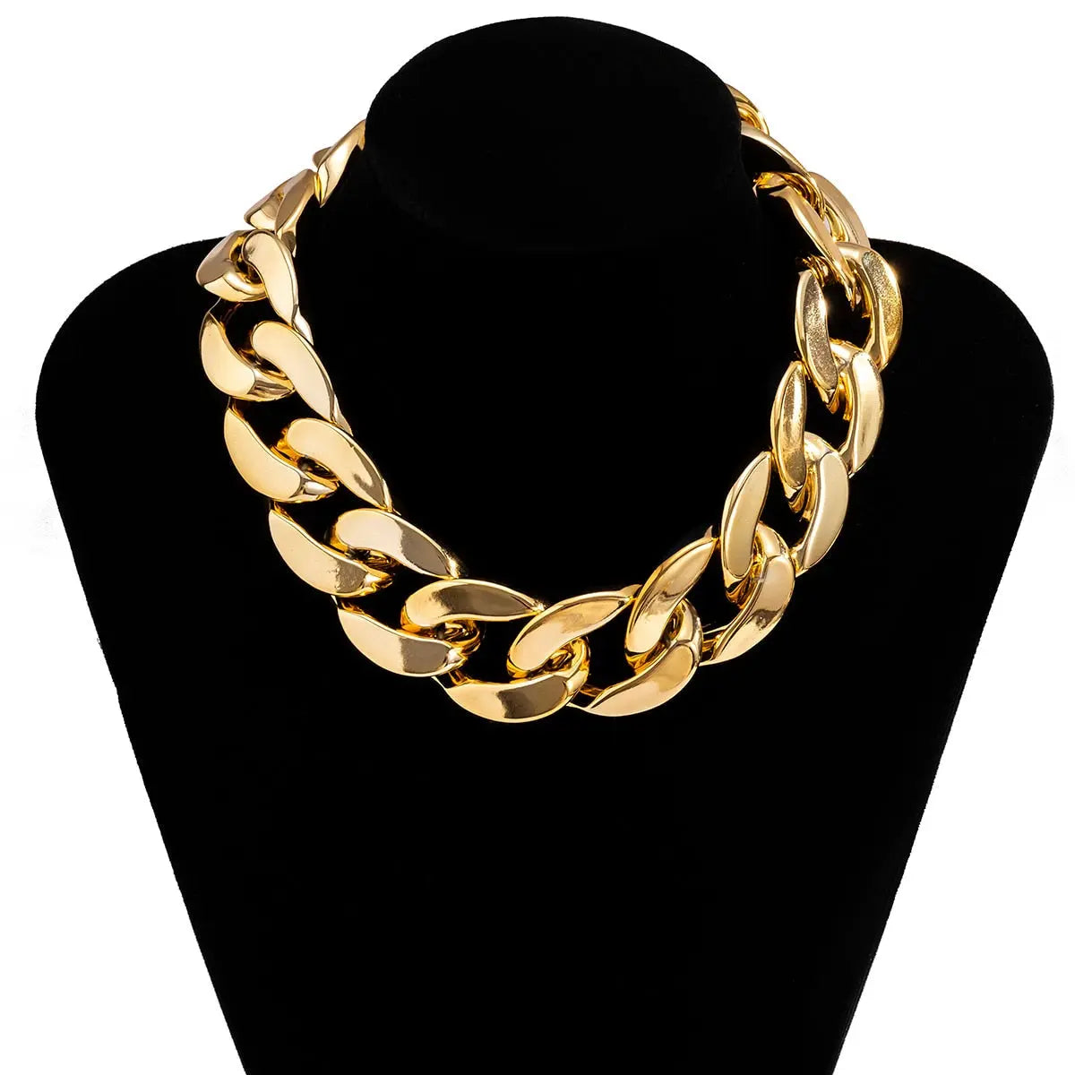 CCB Material Exaggerated Big Choker Necklace Collar for Women Hiphop Chunky Chain Necklace nowadaysfashion