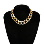 CCB Material Exaggerated Big Choker Necklace Collar for Women Hiphop Chunky Chain Necklace nowadaysfashion