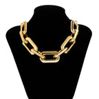 CCB Material Exaggerated Big Choker Necklace Collar for Women Hiphop Chunky Chain Necklace nowadaysfashion
