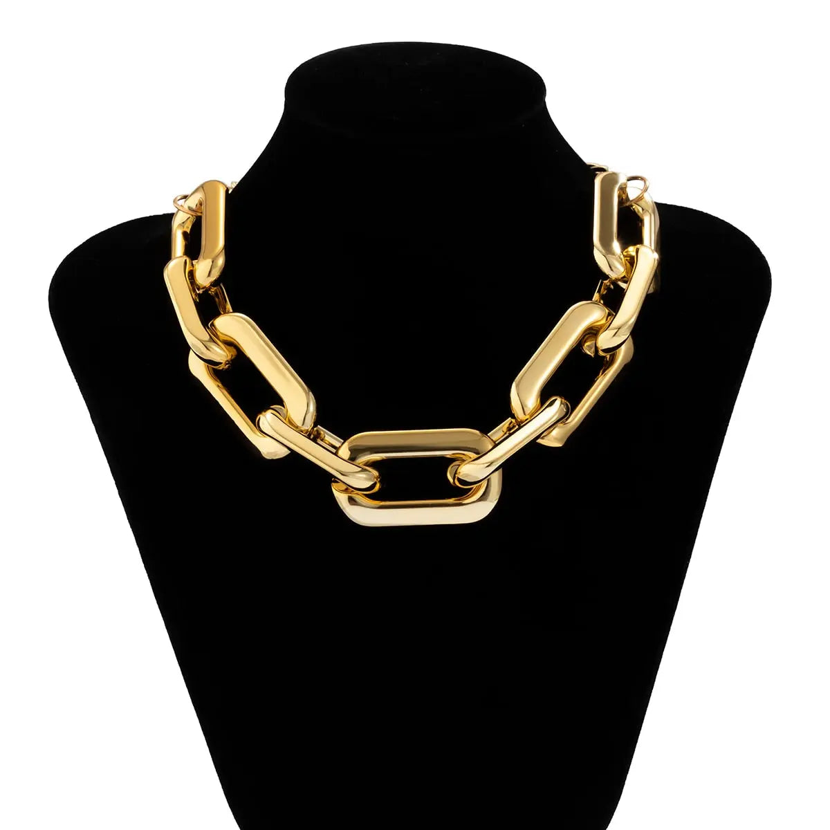 CCB Material Exaggerated Big Choker Necklace Collar for Women Hiphop Chunky Chain Necklace nowadaysfashion