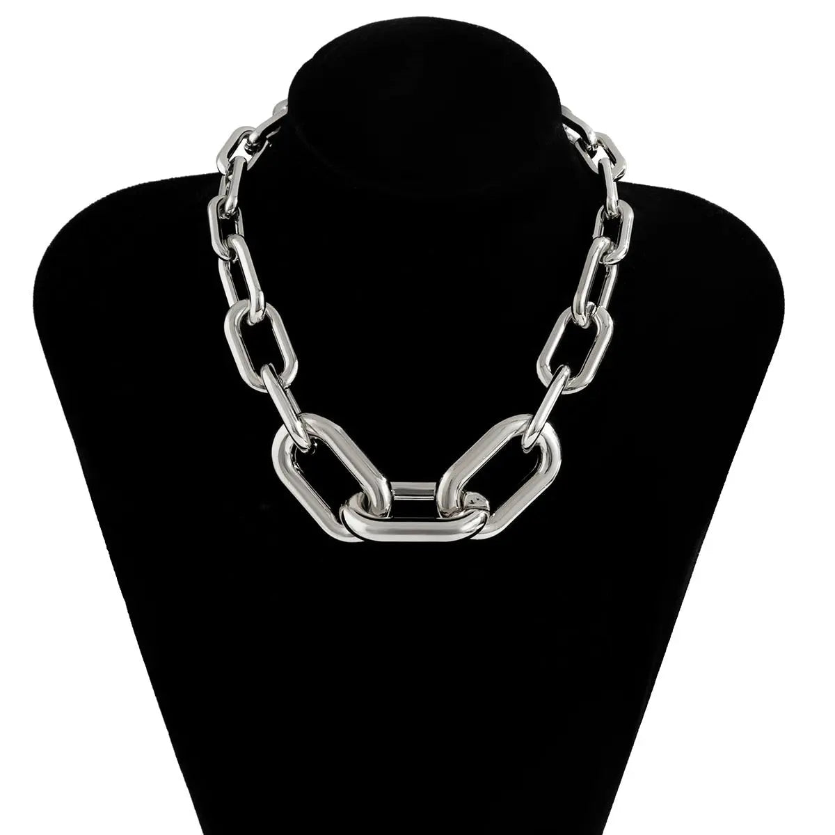 CCB Material Exaggerated Big Choker Necklace Collar for Women Hiphop Chunky Chain Necklace nowadaysfashion