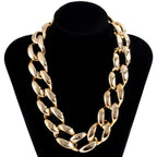 CCB Material Exaggerated Big Choker Necklace Collar for Women Hiphop Chunky Chain Necklace nowadaysfashion