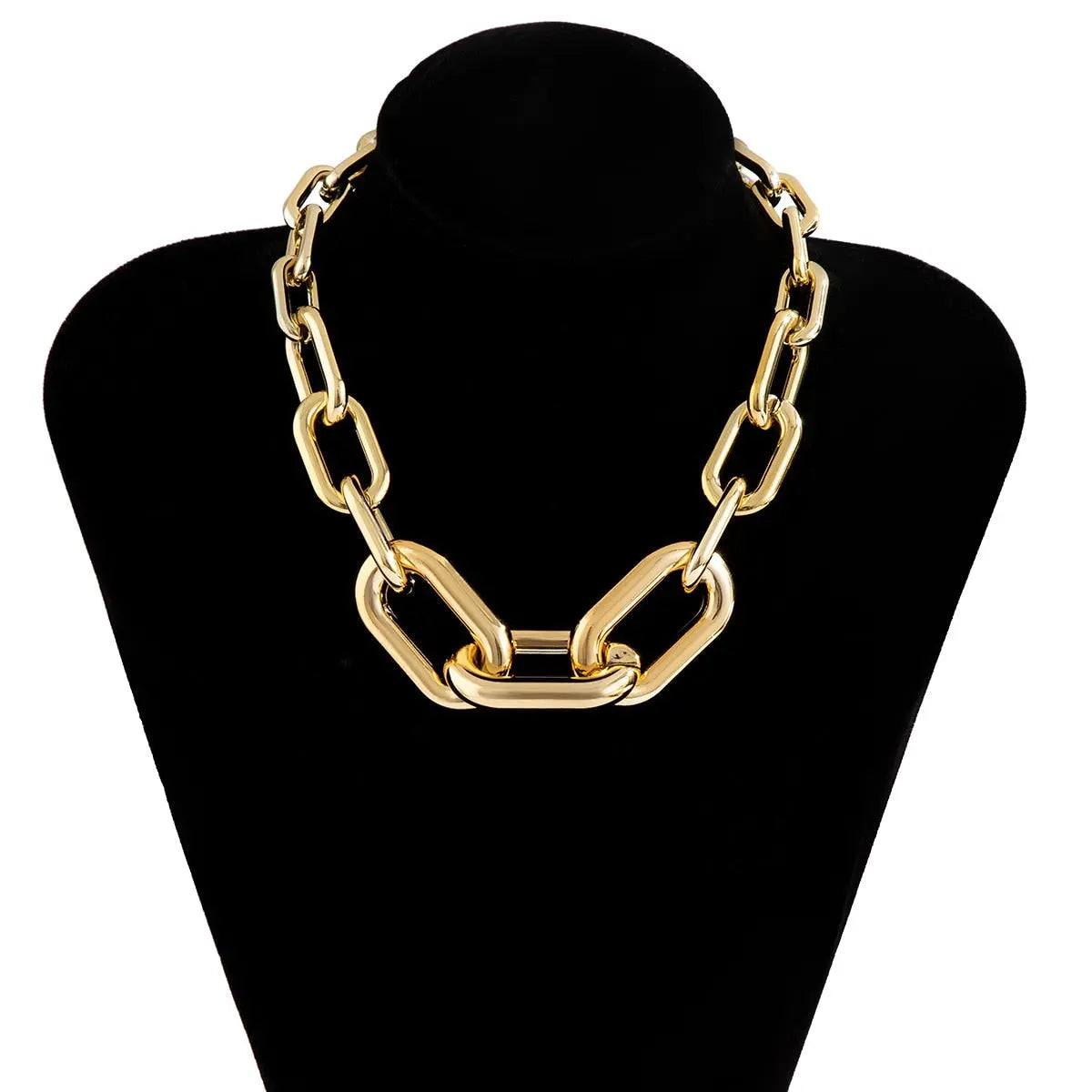CCB Material Exaggerated Big Choker Necklace Collar for Women Hiphop Chunky Chain Necklace nowadaysfashion