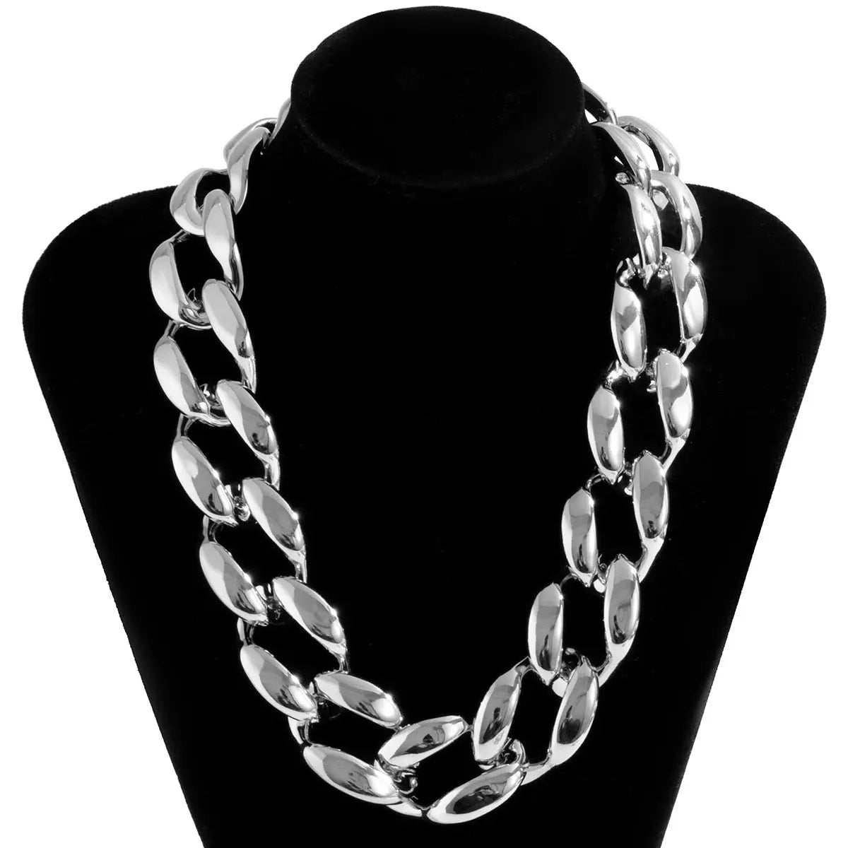 CCB Material Exaggerated Big Choker Necklace Collar for Women Hiphop Chunky Chain Necklace nowadaysfashion
