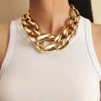 CCB Material Exaggerated Big Choker Necklace Collar for Women Hiphop Chunky Chain Necklace nowadaysfashion