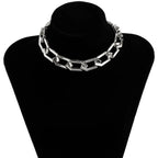 CCB Material Exaggerated Big Choker Necklace Collar for Women Hiphop Chunky Chain Necklace nowadaysfashion