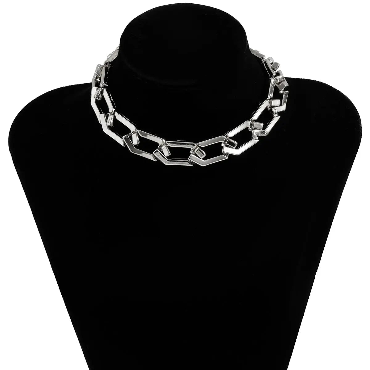CCB Material Exaggerated Big Choker Necklace Collar for Women Hiphop Chunky Chain Necklace nowadaysfashion