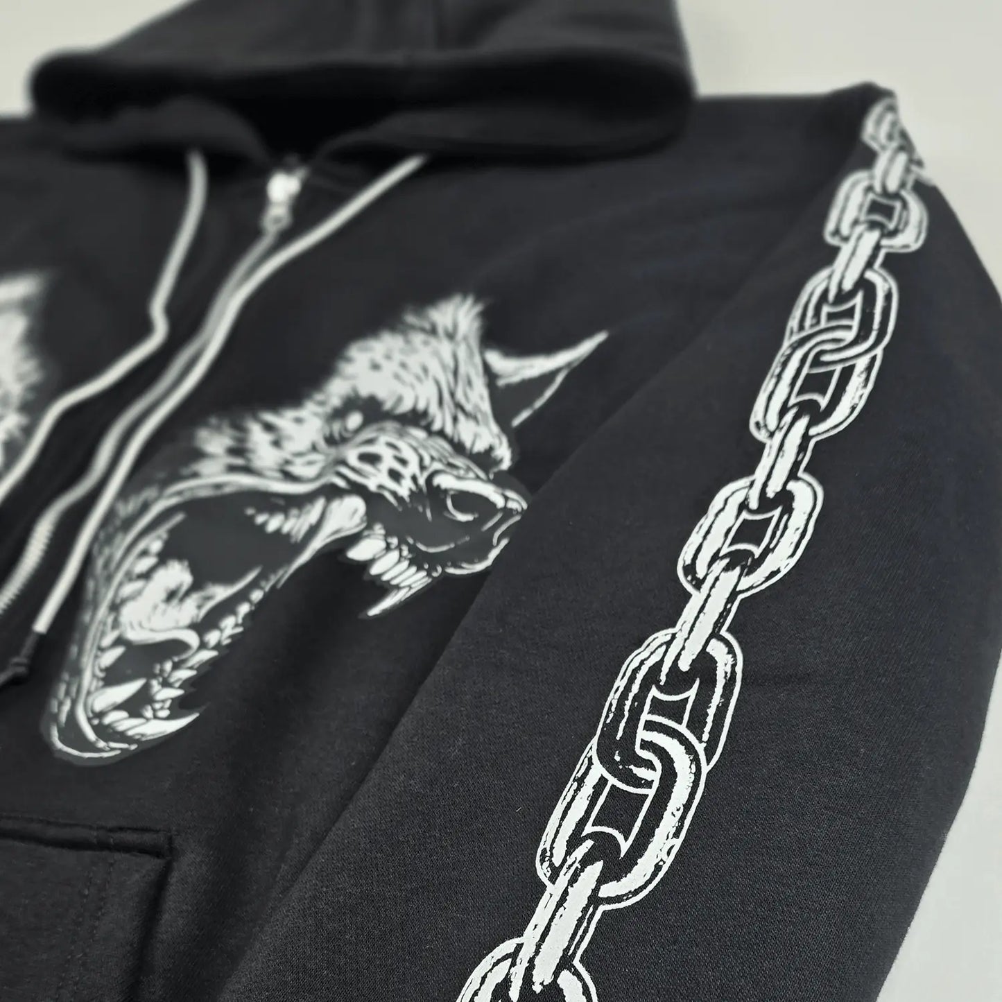 Cerberus Zip Up Hoodie Black - Blade & Thread