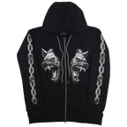 Cerberus Zip Up Hoodie Black Any Means Necessary Clothing