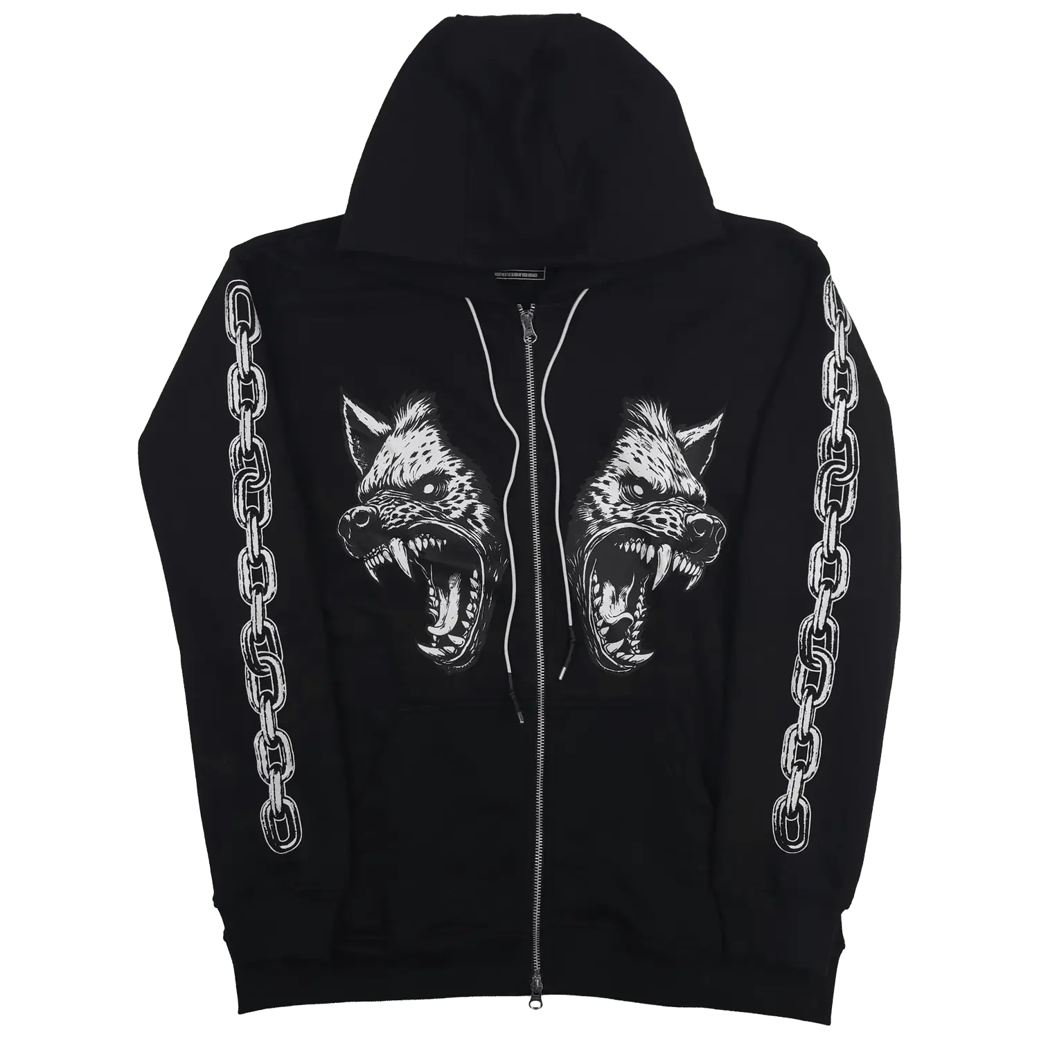 Cerberus Zip Up Hoodie Black Any Means Necessary Clothing