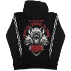 Cerberus Zip Up Hoodie Black Any Means Necessary Clothing