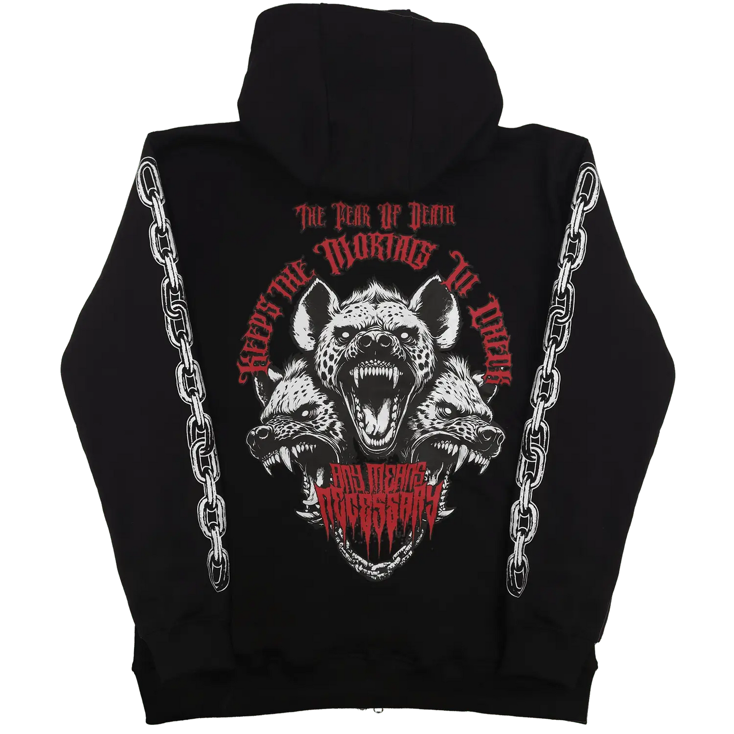 Cerberus Zip Up Hoodie Black - Blade & Thread