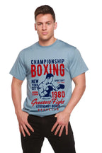 Championship Boxing Men's Bamboo Viscose/Organic Cotton Short Sleeve Graphic T-Shirt Spun Bamboo