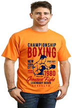 Championship Boxing Men's Bamboo Viscose/Organic Cotton Short Sleeve Graphic T-Shirt Spun Bamboo