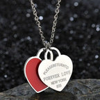 Charm Women Double Love Oil Drip Enamel Necklace Fashion Pendant Valentines Gift For Girls nowadaysfashion