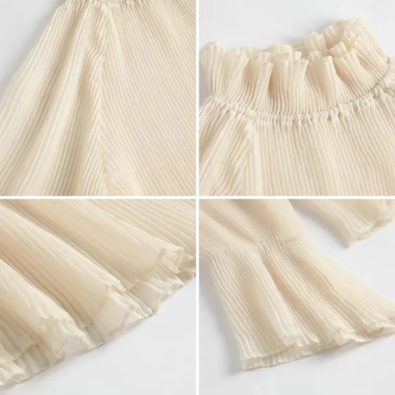 Chiffon Shirts Retro Elegant Ruffled Collar Lace Bottoming Shirt Women Lantern Sleeve Tops nowadaysfashion