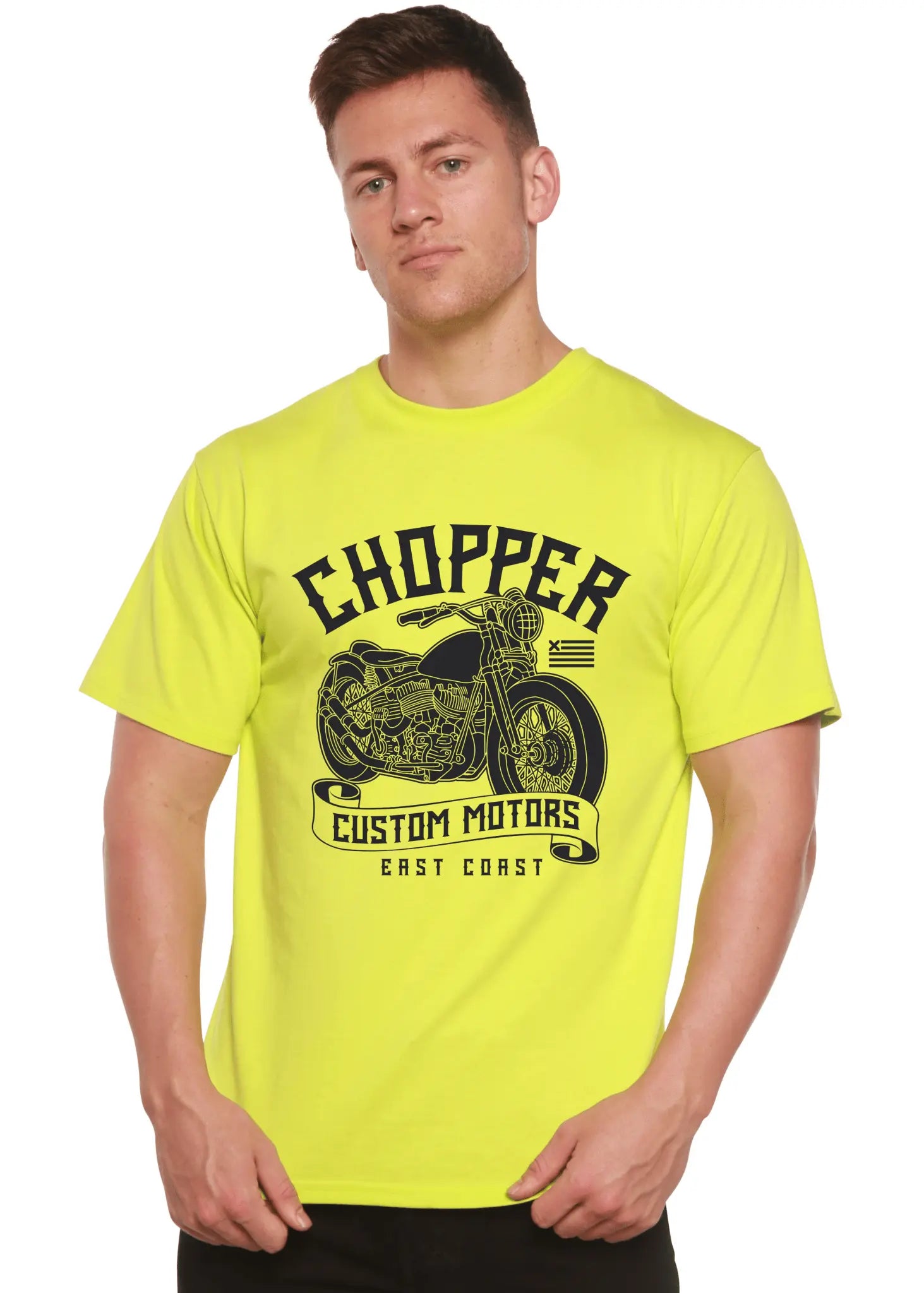 Chopper Custom Motors Men's Bamboo Viscose/Organic Cotton Short Sleeve Graphic T-Shirt - Blade & Thread