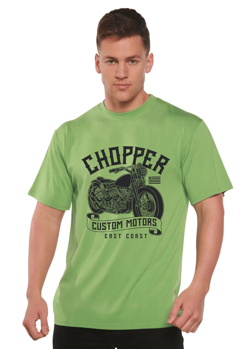 Chopper Custom Motors Men's Bamboo Viscose/Organic Cotton Short Sleeve Graphic T-Shirt Spun Bamboo
