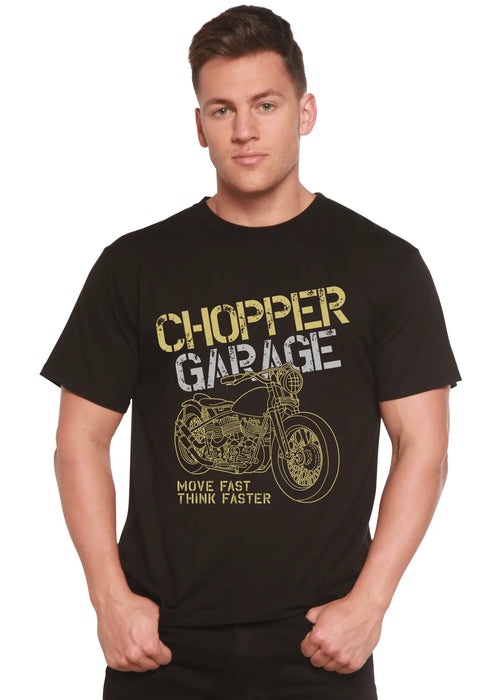 Chopper Garage Men's Bamboo Viscose/Organic Cotton Short Sleeve Graphic T-Shirt Spun Bamboo