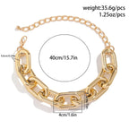 Chunky Silver Necklace Exaggerated Cross Chain nowadaysfashion