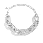 Chunky Silver Necklace Exaggerated Cross Chain nowadaysfashion