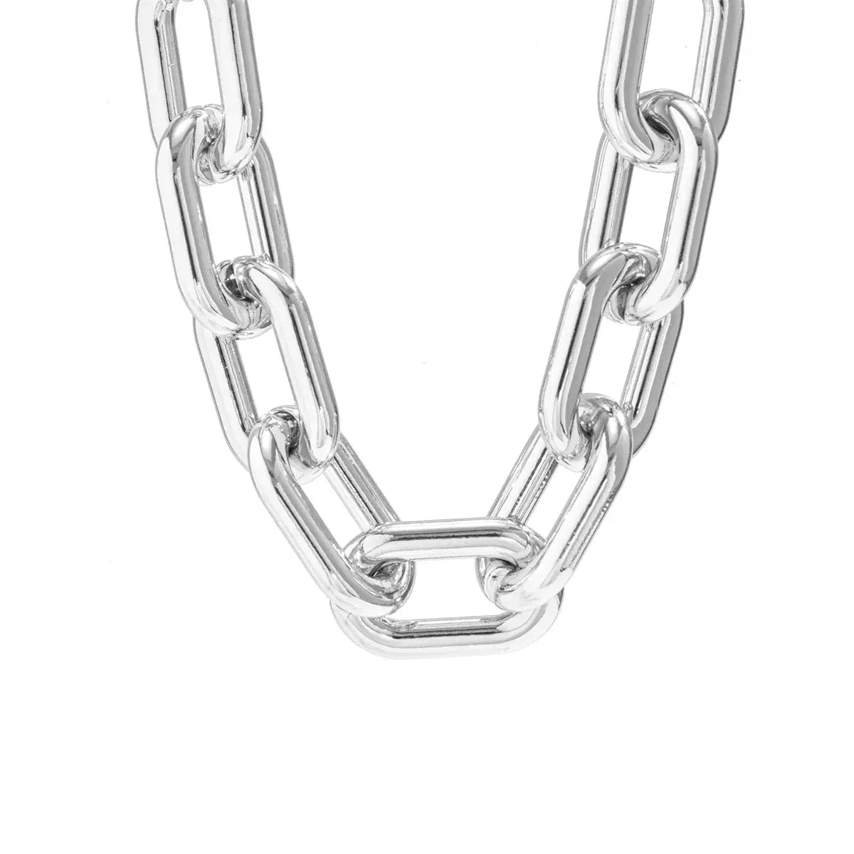 Chunky Silver Necklace Exaggerated Cross Chain nowadaysfashion