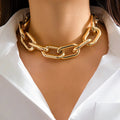 Chunky Silver Necklace Exaggerated Cross Chain nowadaysfashion