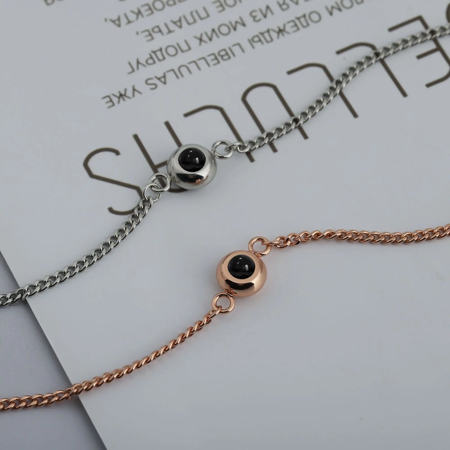 Circle Photo Projection Bracelets Personalized Custom Photo Bracelet Memorial Gift - Blade & Thread