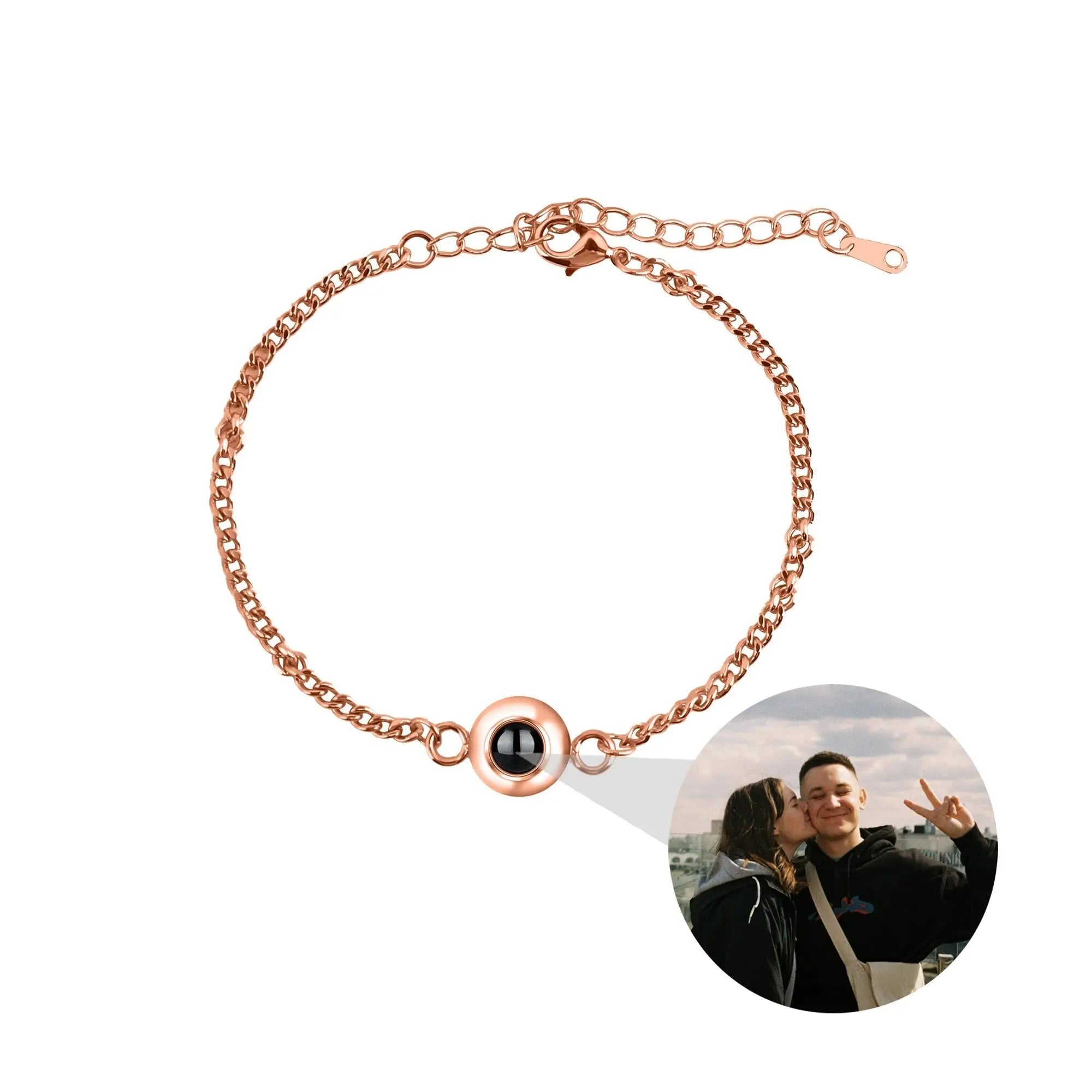 Circle Photo Projection Bracelets Personalized Custom Photo Bracelet Memorial Gift nowadaysfashion