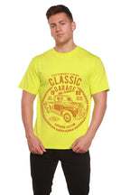 Classic Garage Men's Bamboo Viscose/Organic Cotton Short Sleeve Graphic T-Shirt Spun Bamboo