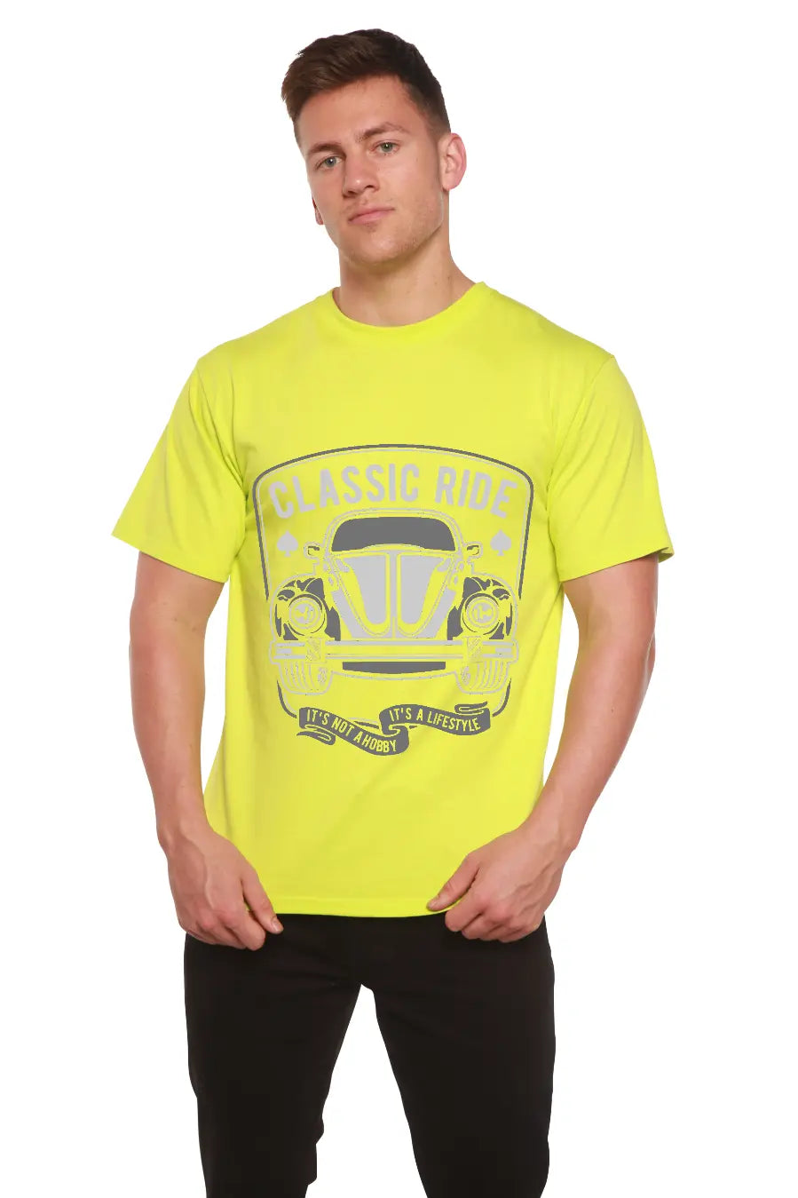 Classic Ride Men's Bamboo Viscose/Organic Cotton Short Sleeve Graphic T-Shirt Spun Bamboo