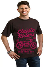 Classic Riders Men's Bamboo Viscose/Organic Cotton Short Sleeve Graphic T-Shirt Spun Bamboo